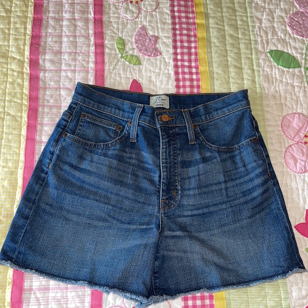 J Crew Denim High Waisted Shorts